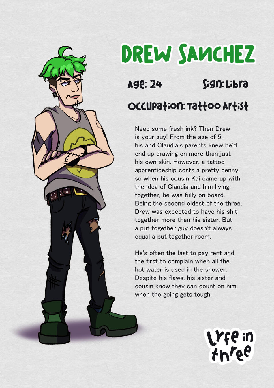 Drew Character Description